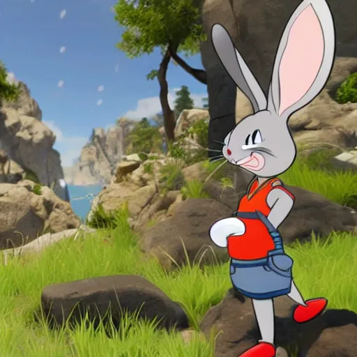 Image similar to bugs bunny screenshot from apex legends play of the game