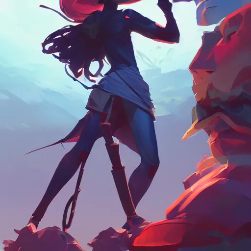 Image similar to hero world 3 do interactive multiplayer, behance hd by jesper ejsing, by rhads, makoto shinkai and lois van baarle, ilya kuvshinov, rossdraws global illumination