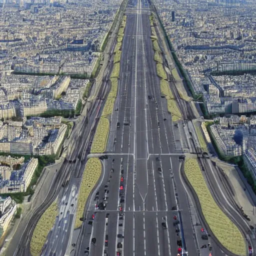 Image similar to the empty grands boulevard in paris in the year 2 0 2 0