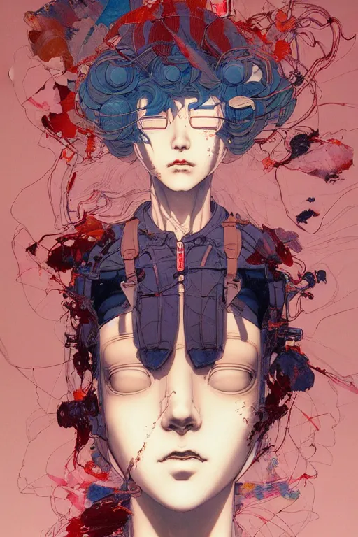 Image similar to prompt : city scavenger portrait soft light painted by james jean and katsuhiro otomo and erik jones, inspired by akira anime, smooth face feature, intricate oil painting, high detail illustration, sharp high detail, manga and anime 1 9 9 9