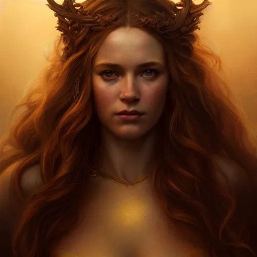 Image similar to majestic gracious regal seductive aphrodite portrait, ancient greece, atmospheric lighting, painted, intricate, volumetric lighting, beautiful, rich deep colours masterpiece, golden hour, sharp focus, ultra detailed, by leesha hannigan, ross tran, thierry doizon, kai carpenter, ignacio fernandez rios