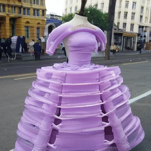 Image similar to dresses made of plastic