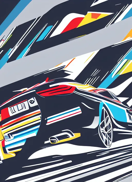 Image similar to abstract advertising illustration for bmw