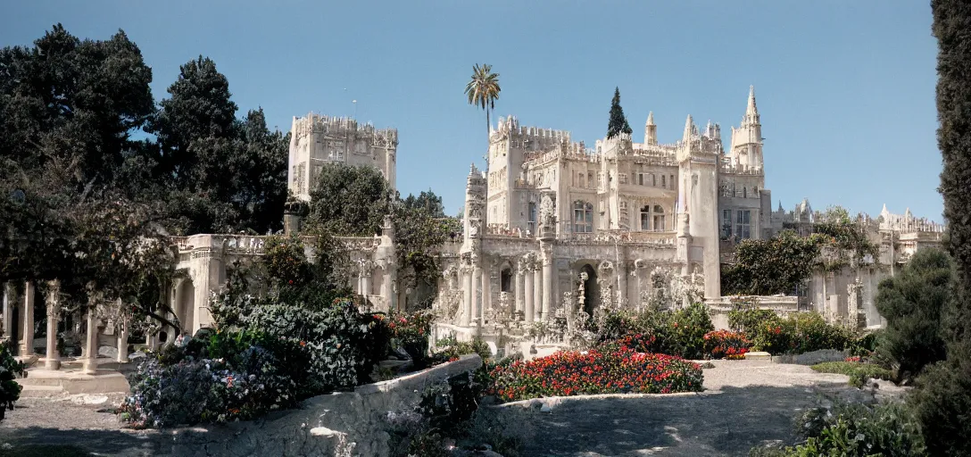 Image similar to a poor man's hearst castle. fujinon premista 1 9 - 4 5 mm t 2. 9. portra 8 0 0.