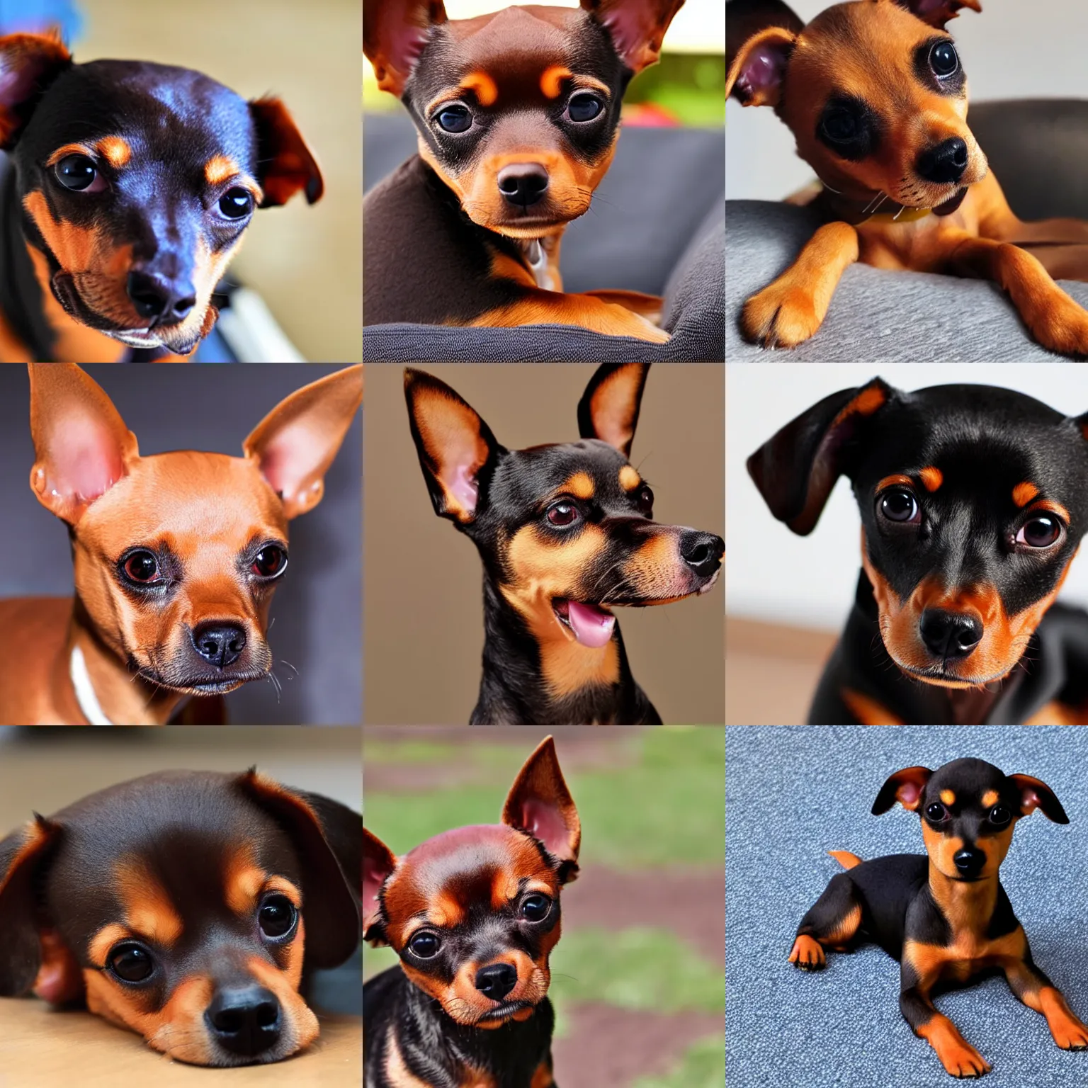 Prompt: close - up brown!!!! toy terrier, adult dog