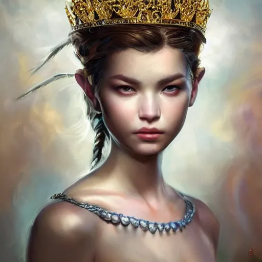 Image similar to A masterpiece portrait of a Incredibly beautiful queer blind sun princess beautiful girl. The Queen of the rats.medium shot, intricate, elegant, highly detailed. trending on artstation, digital art, by Stanley Artgerm Lau, WLOP, Rossdraws, James Jean, Andrei Riabovitchev, Marc Simonetti, Yoshitaka Amano