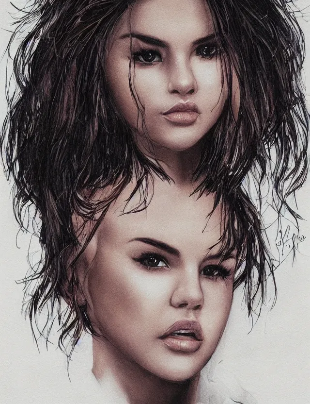 Image similar to Selena Gomez by Artgerm