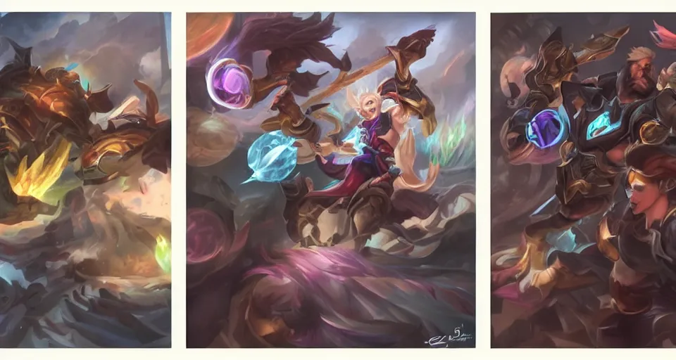 Image similar to the two complementary forces that make up all aspects and phenomena of life, by League of Legends concept artists