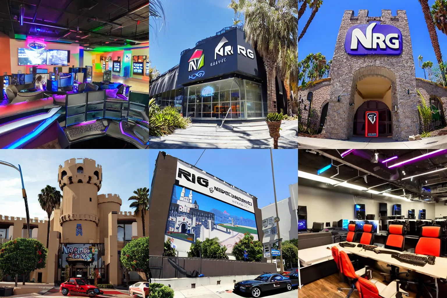 Prompt: NRG Gaming Castle located in Los Angeles