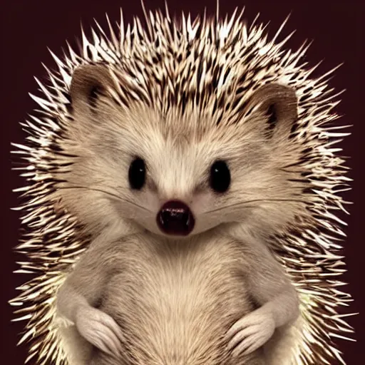 Image similar to the cutest hedgehog in the whole wide world, masterpiece, digital art, light, bright, warm, fuzzy, cute