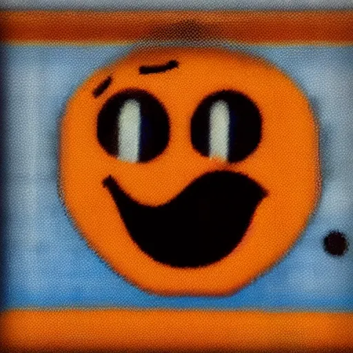 Prompt: a shocked emoji, terrible quality, low res