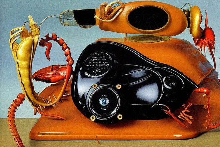 Salvador Dali s surrealist object Lobster Telephone Stable Diffusion