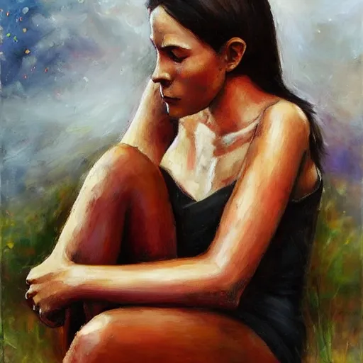 Prompt: A beautiful performance art. There are so many kinds of time. The time by which we measure our lives. Months and years. Or the big time, the time that raises mountains and makes stars. bronze by Emilia Wilk, by Boris Grigoriev tired, blocks