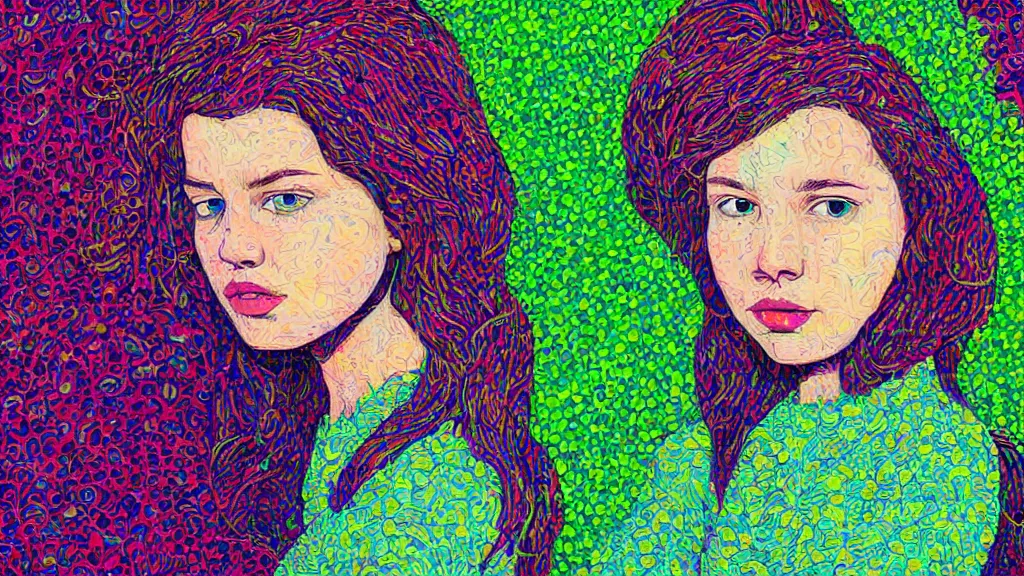 Prompt: A decent young girl portrait by James Eads.