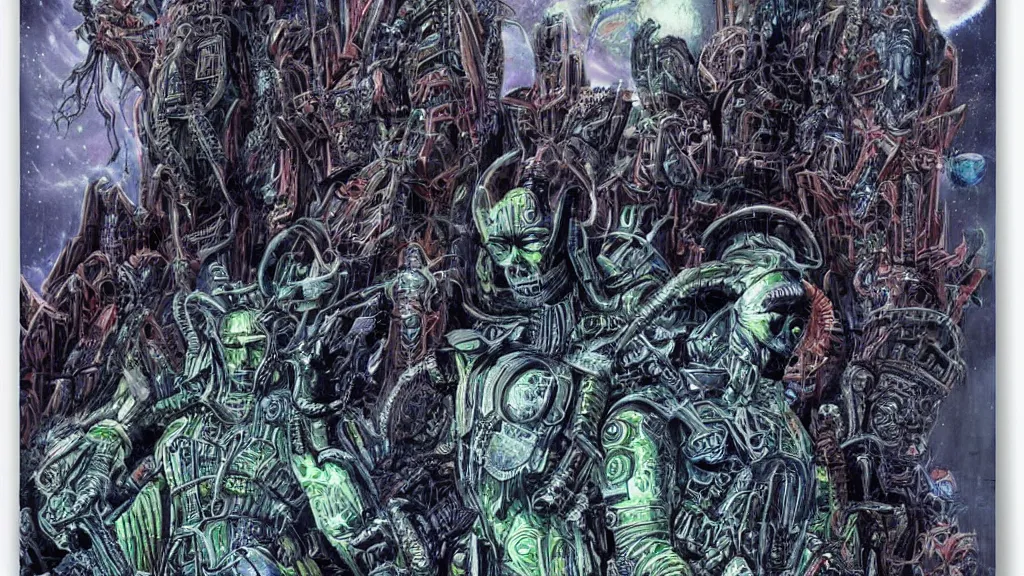 Image similar to exotic alien empire by Philippe Druillet, cinematic, hyperrealistic