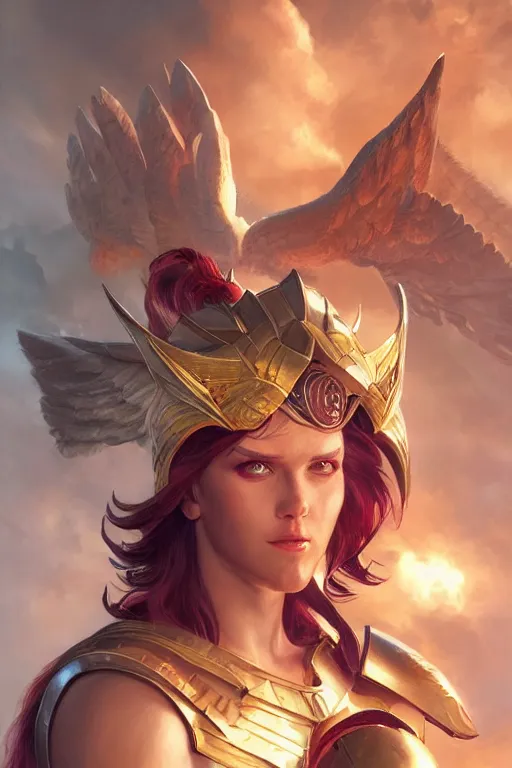 Image similar to amazon valkyrie athena, d & d, fantasy, portrait, highly detailed, headshot, digital painting, trending on artstation, concept art, sharp focus, illustration, art by artgerm and greg rutkowski and magali villeneuve