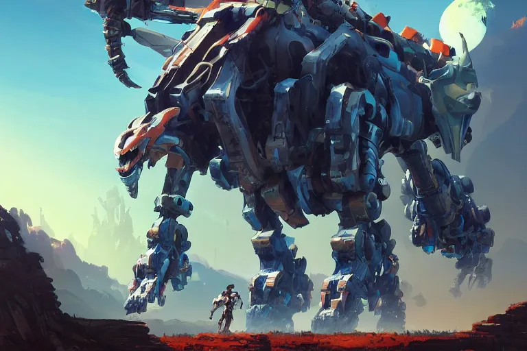 Image similar to sawtooth machine mecha animal beast robot of horizon forbidden west horizon zero dawn bioluminiscence, behance hd by jesper ejsing, by rhads, makoto shinkai and lois van baarle, ilya kuvshinov, rossdraws global illumination