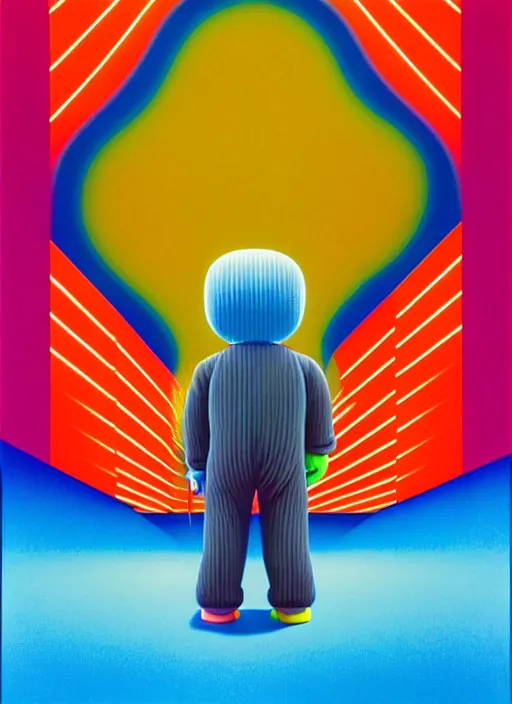 Prompt: final whish end by shusei nagaoka, kaws, david rudnick, airbrush on canvas, pastell colours, cell shaded, 8 k