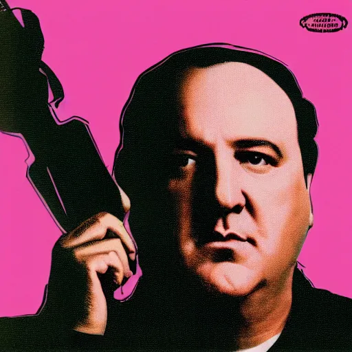 Prompt: tony soprano designed by warhol