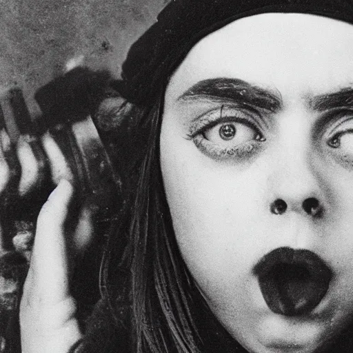 Image similar to crazy billie eilish in a world war 2 photo