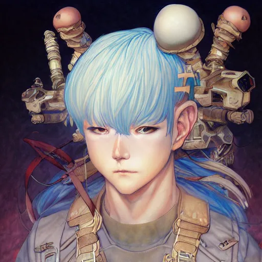 Image similar to prompt : ragnarok online portrait soft light painted by james jean and katsuhiro otomo and erik jones, inspired by akira anime, smooth face feature, intricate oil painting, high detail illustration, sharp high detail, manga and anime 1 9 9 9