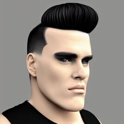 Image similar to vanilla ice but his hair is made out of swirly ice cream vanilla ice cream his hair is completely made out of vanilla swirled vanilla ice cream, ice cream hair, realistic, hyperrealistic, ultra realistic, real, real world, highly detailed, very detailed, extremely detailed, intricate details, 8 k resolution, hd quality