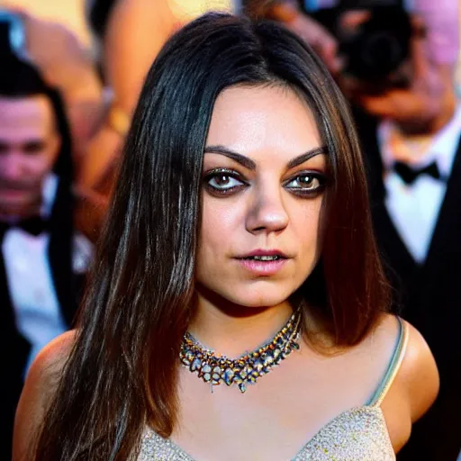 Image similar to goddess Mila Kunis wearing pool of honey, hyper realistic award winning photography