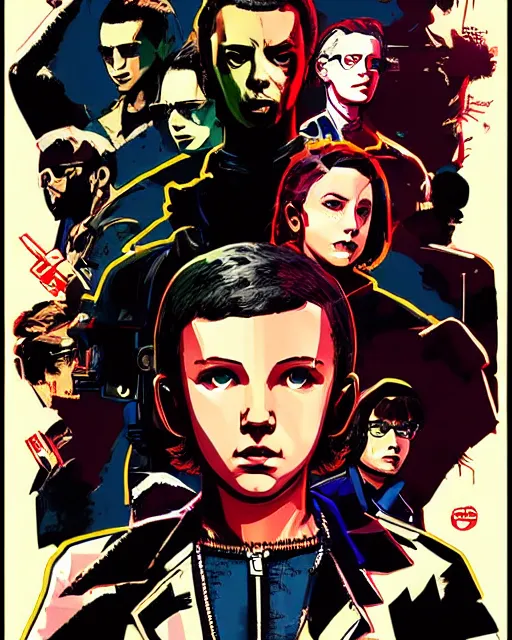 Prompt: Cinematic poster of Millie Bobby Brown by Butcher Billy and Yoji Shinkawa