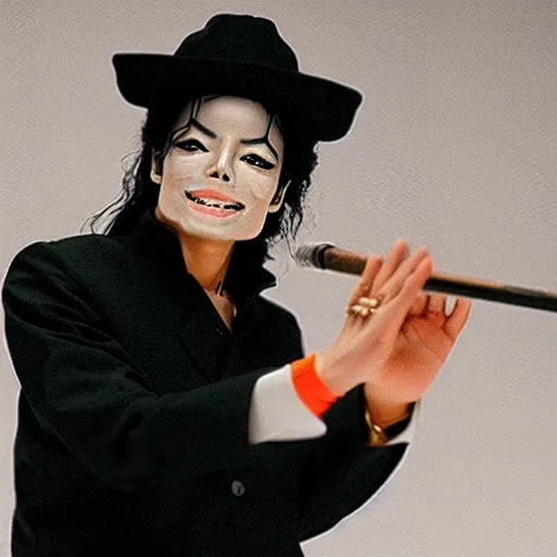 Image similar to michael jackson in a korean death squad