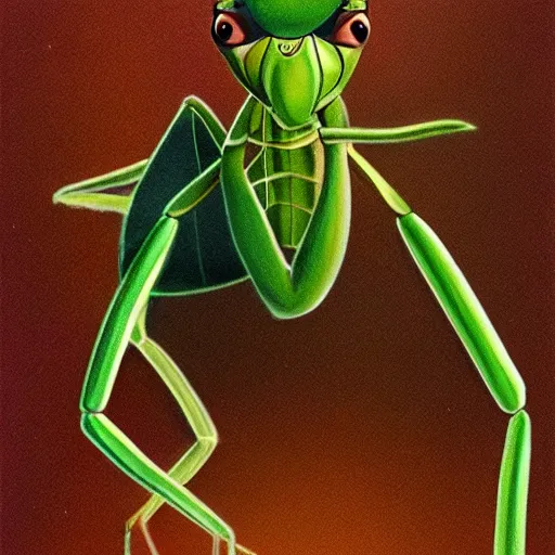 Prompt: Danny devito as a mantis man