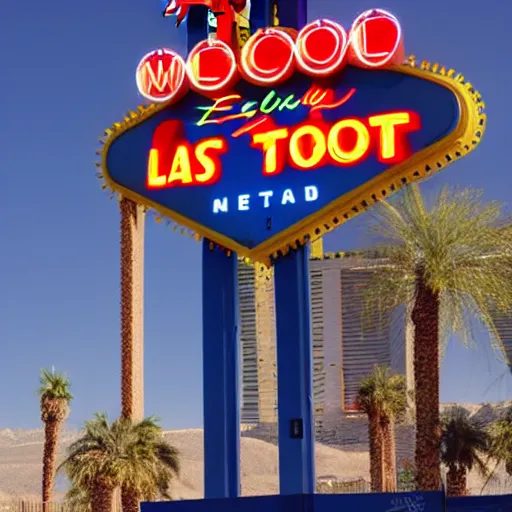 Prompt: a neon sign for last stop motel in las vegas