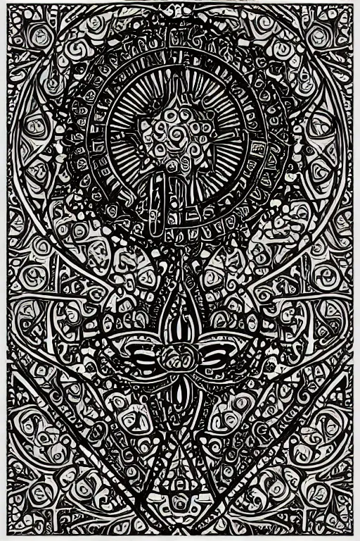 Image similar to a sticker illustration of a portal, highly detailed, elegant, intricate