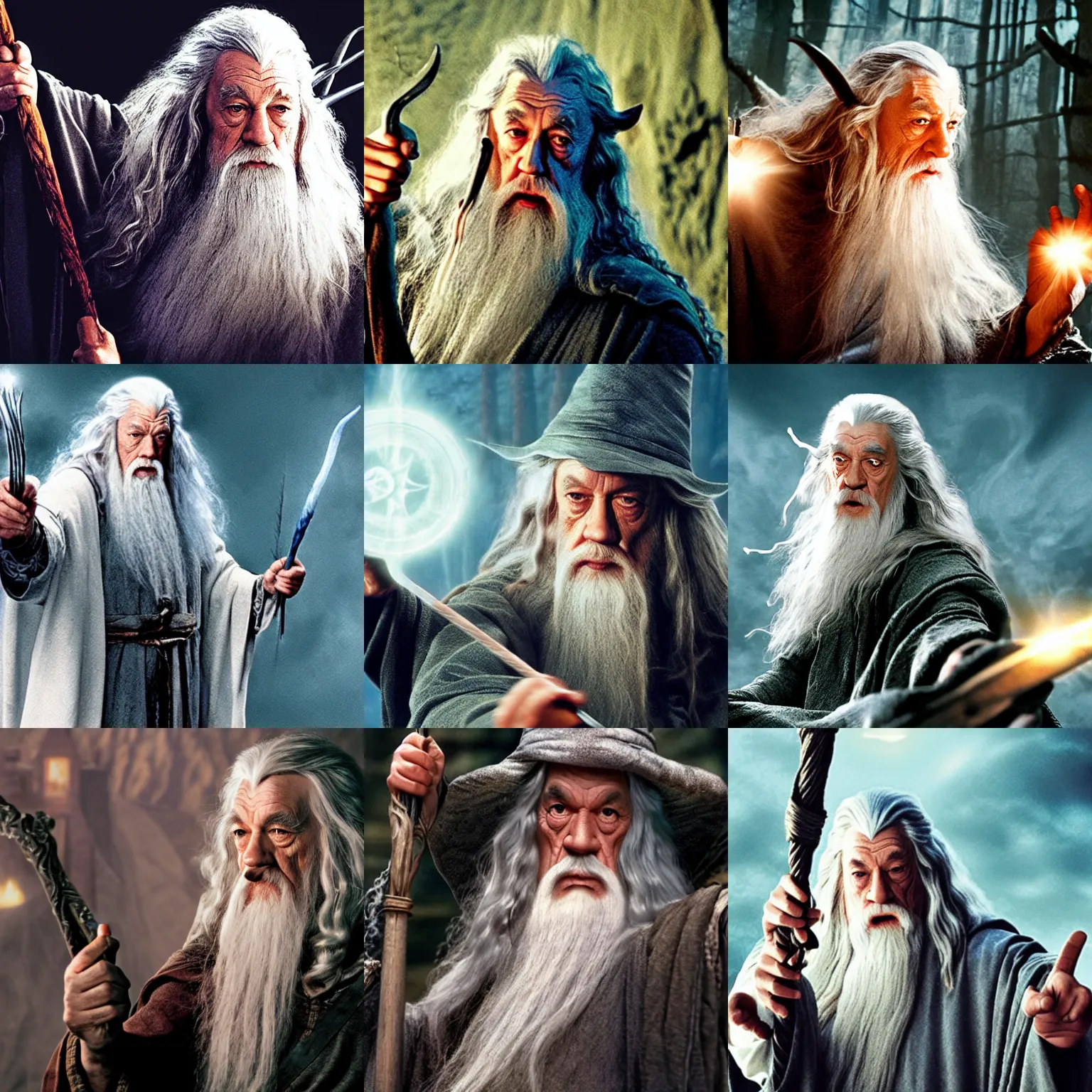 Prompt: <photo quality=hd+ mode=attention-grabbing>Gandalf casts a spell</photo>