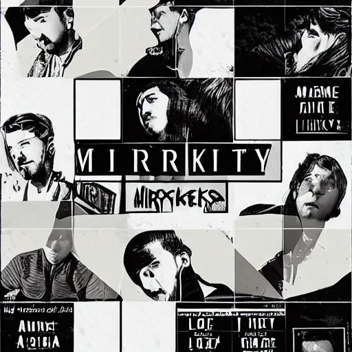 Prompt: Poster for a new album by the Arctic Monkeys, lo-fi , highly detailed, trending on ArtStation, 8k, new release