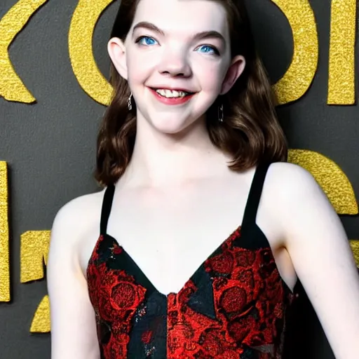 Image similar to anya taylor - joy as twitch streamer