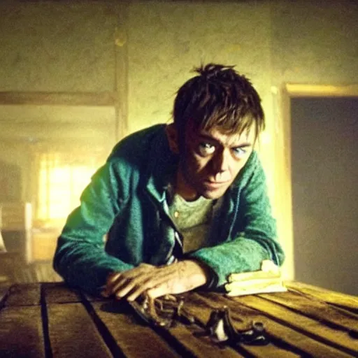 Prompt: A still of Damon Albarn in the film Coraline, highly detailed, very detailed, extremely detailed, detailed, HD Quality, taken in the mid 2000s