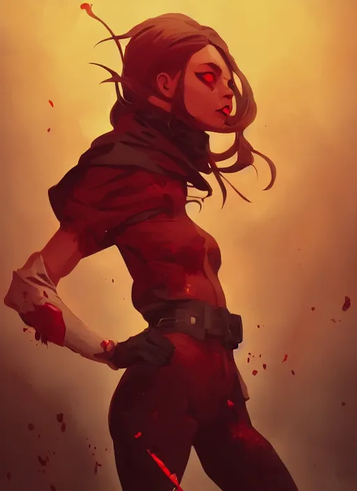 Prompt: a bloody revolution, in the style of artgerm, gerald brom, atey ghailan and mike mignola, vibrant colors and hard shadows and strong rim light, plain background, comic cover art, trending on artstation