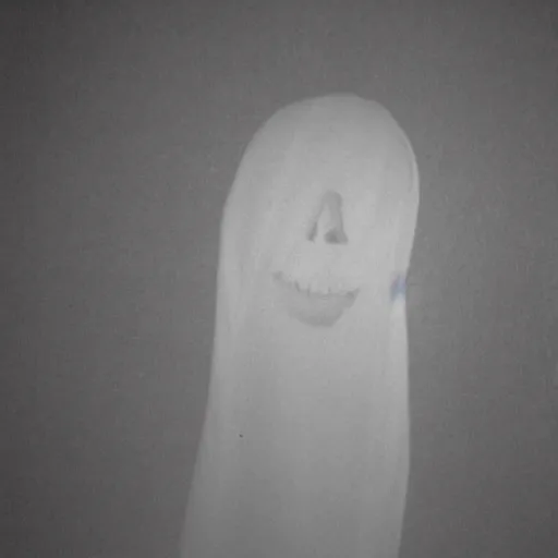 Prompt: the most popular photographic evidence of a scary semitransparent ghost