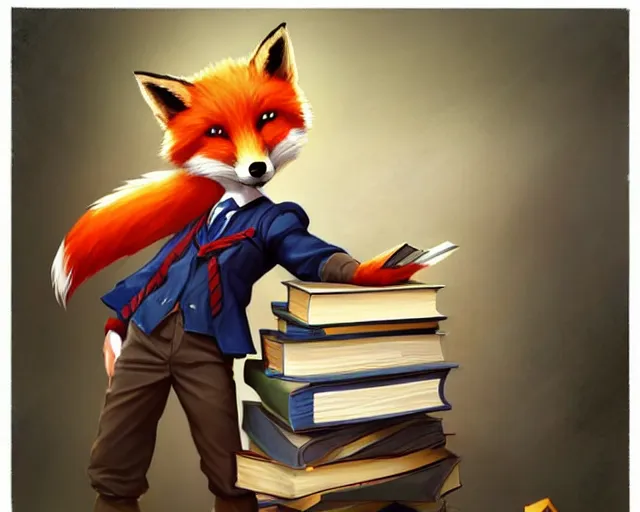a super cute schoolboy fox in a school uniform from | Stable Diffusion ...