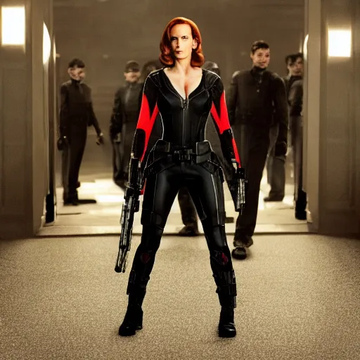 Image similar to emily blunt as black widow