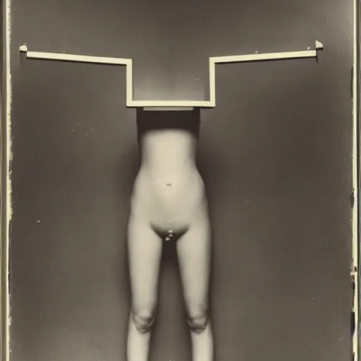 Image similar to The ‘Naive Oculus’ by Man Ray, auction catalogue photo (early machine), private collection, on display from the estate of Max Ernst