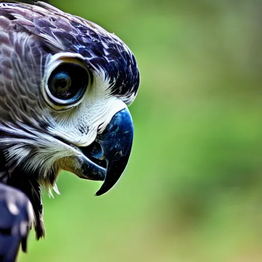 Prompt: close up of a harpy eagle