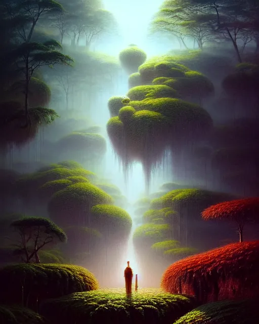 Image similar to a hyper - detailed 3 d render like an oil painting of nature witnessing itself, surrealism!!! beautiful concept art, lifelike, photorealistic, digital painting, aesthetic, smooth, sharp focus, artstation hd, by greg rutkowski, bruce pennington, valentina remenar, rhads, asher duran,