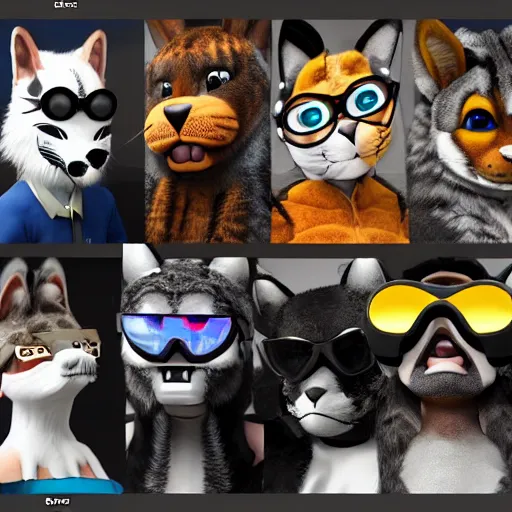 Image similar to hanging with a fairly diverse group of furries in virtual reality