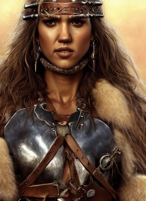 jessica alba as a barbarian warrior, legendary