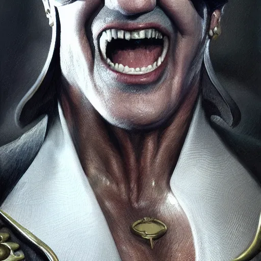 Image similar to close up sylvester stallone as alucard, elegant, highly detailed, centered, digital painting, artstation, concept art, smooth, sharp focus, illustration, artgerm, tomasz alen kopera, peter mohrbacher, donato giancola, joseph christian leyendecker, wlop, frank frazetta