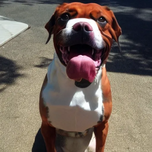 Image similar to most muscular dog in the world, named Buddy, guinness book photo