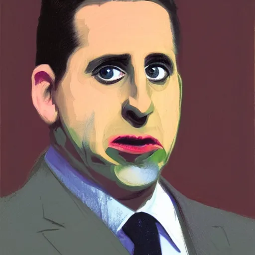 Prompt: michael scott by francis bacon
