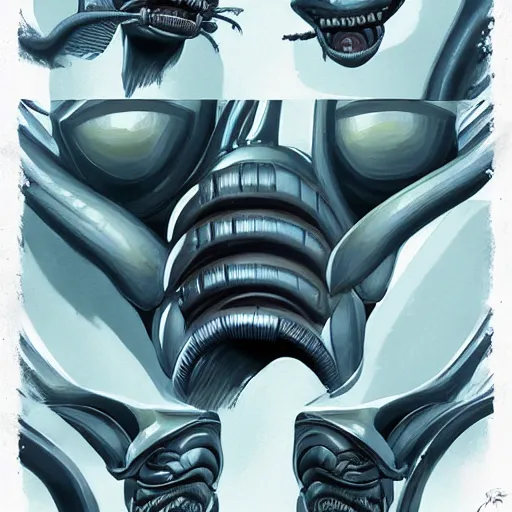 Image similar to face icon stylized minimalist xenomorphs, loftis, cory behance hd by jesper ejsing, by rhads, makoto shinkai and lois van baarle, ilya kuvshinov, rossdraws global illumination