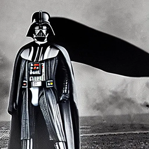 Prompt: darth vader world war 2 photo